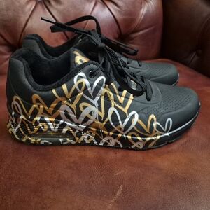 Skechers x JGoldcrown Uno Metallic Love Size 11 Womens